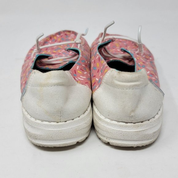 Hey Dude Youth 2 / Women's 3 Wendy Youth Pink‎ Sprinkles Slip On Girls Shoes - Picture 3 of 6